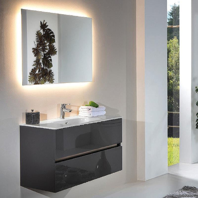 Тумба под раковину Boheme Armadi Art Vallessi 80 837-080-A glossy подвесная Антрацит глянец, купить, цена, заказать, магазин, доставка, скидка, промокод, купить, цена, заказать, магазин, доставка, скидка, промокод