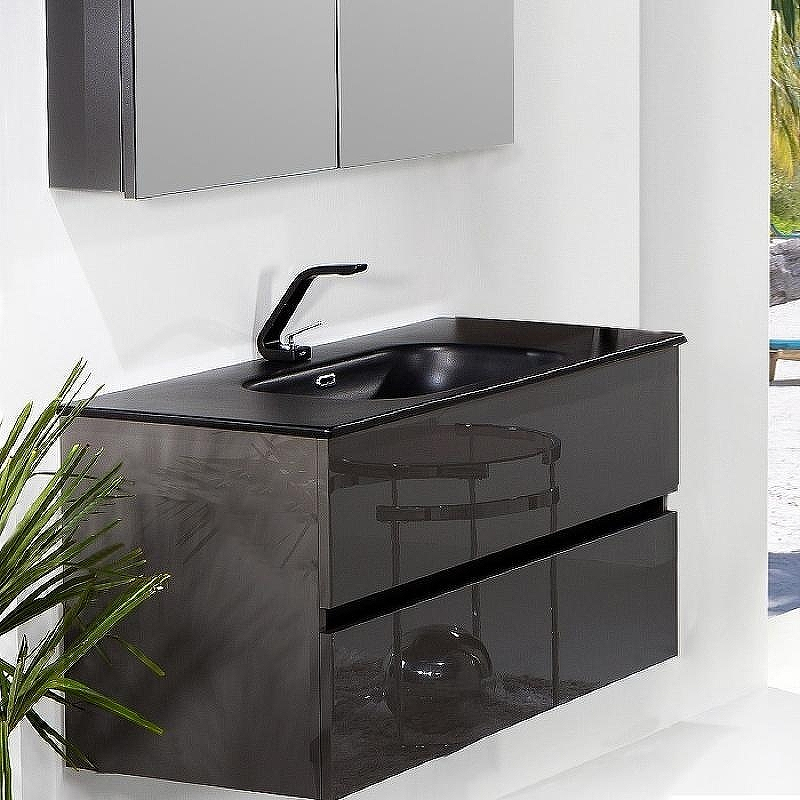 Тумба под раковину Boheme Armadi Art Vallessi 80 837-080-A glossy подвесная Антрацит глянец, купить, цена, заказать, магазин, доставка, скидка, промокод, купить, цена, заказать, магазин, доставка, скидка, промокод