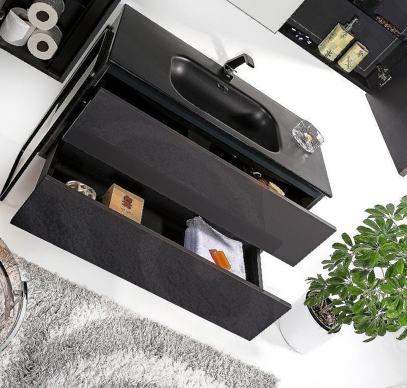 Тумба под раковину Boheme Armadi Art Vallessi 80 837-080-A glossy подвесная Антрацит глянец, купить, цена, заказать, магазин, доставка, скидка, промокод, купить, цена, заказать, магазин, доставка, скидка, промокод