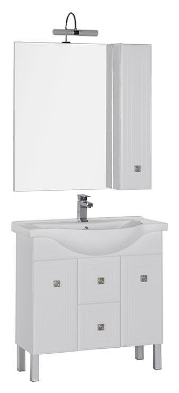 Тумба под раковину Aquanet Стайл 85 181502 Белая, купить, цена, заказать, магазин, доставка, скидка, промокод, купить, цена, заказать, магазин, доставка, скидка, промокод