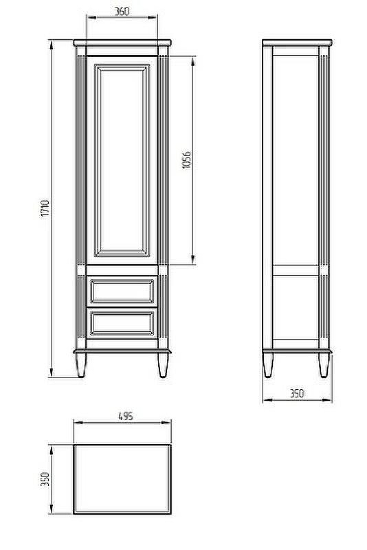 Шкаф пенал Migliore Kantri 50 26716 Бежевый, купить, цена, заказать, магазин, доставка, скидка, промокод, купить, цена, заказать, магазин, доставка, скидка, промокод