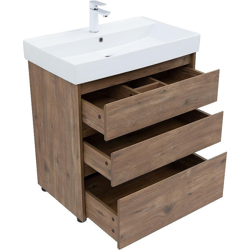 Тумба под раковину Aquanet Nova Lite 75 302474 Дуб рустикальный, купить, цена, заказать, магазин, доставка, скидка, промокод, купить, цена, заказать, магазин, доставка, скидка, промокод