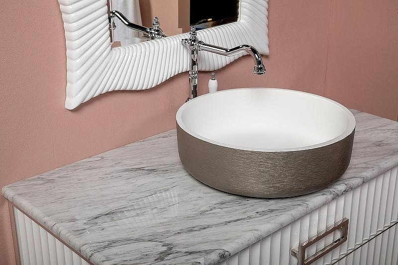 Тумба под раковину Boheme Armadi Art Monaco 80 867-080-WG Белая глянец Золото, купить, цена, заказать, магазин, доставка, скидка, промокод, купить, цена, заказать, магазин, доставка, скидка, промокод