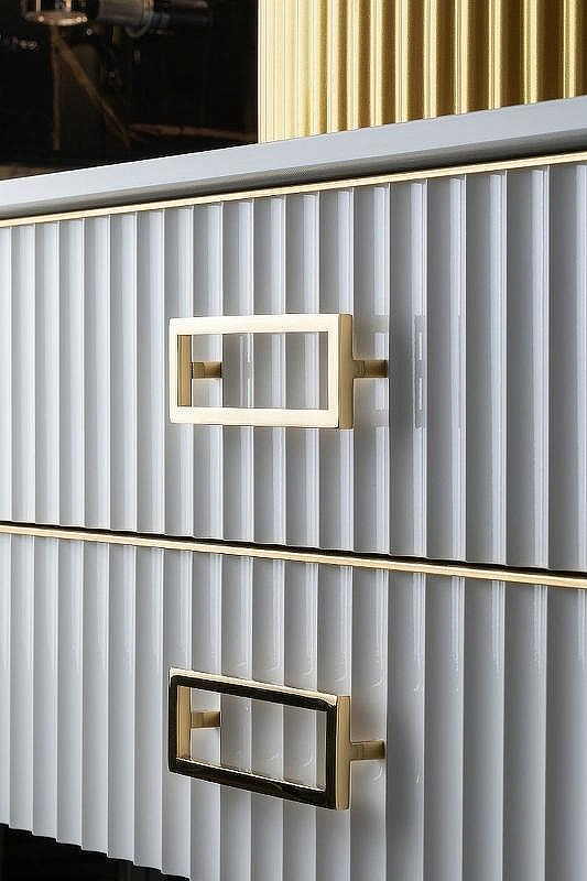 Тумба под раковину Boheme Armadi Art Monaco 80 867-080-WG Белая глянец Золото, купить, цена, заказать, магазин, доставка, скидка, промокод, купить, цена, заказать, магазин, доставка, скидка, промокод