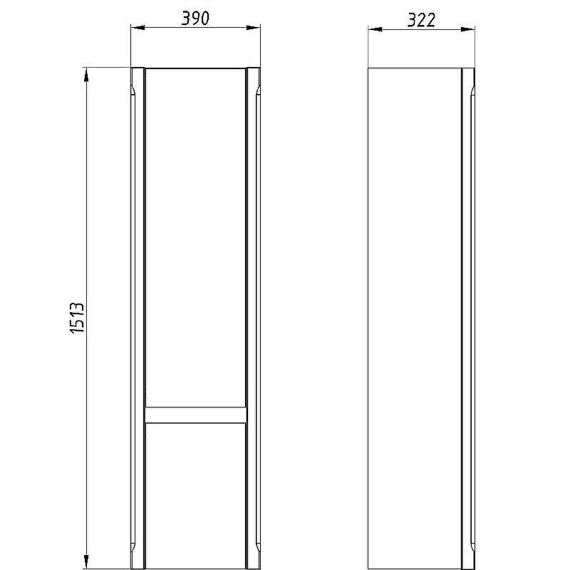 Шкаф пенал ASB-Woodline Лорена 40 12211 подвесной Серый, купить, цена, заказать, магазин, доставка, скидка, промокод, купить, цена, заказать, магазин, доставка, скидка, промокод