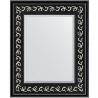 Зеркало Evoform Exclusive 55х45 BY 1357 с фацетом в багетной раме - Черный ардеко 81, купить, цена, заказать, магазин, доставка, скидка, промокод, купить, цена, заказать, магазин, доставка, скидка, промокод