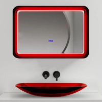 Зеркало Abber Kristall 80 AT6701Rubin с подсветкой с многофункциональной панелью, купить, цена, заказать, магазин, доставка, скидка, промокод, купить, цена, заказать, магазин, доставка, скидка, промокод