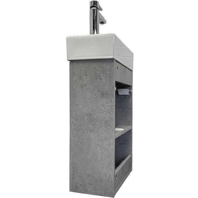 Тумба с раковиной Comforty Асти 40 00-00013669 подвесная Бетон светлый, купить, цена, заказать, магазин, доставка, скидка, промокод, купить, цена, заказать, магазин, доставка, скидка, промокод
