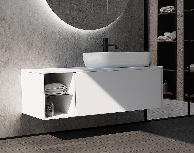 Тумба c раковиной SanVit Оскар 100 R koskar100R подвесная Белая, купить, цена, заказать, магазин, доставка, скидка, промокод, купить, цена, заказать, магазин, доставка, скидка, промокод