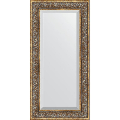 Зеркало Evoform Exclusive 119х59 BY 3500 с фацетом в багетной раме - Вензель бронзовый 101