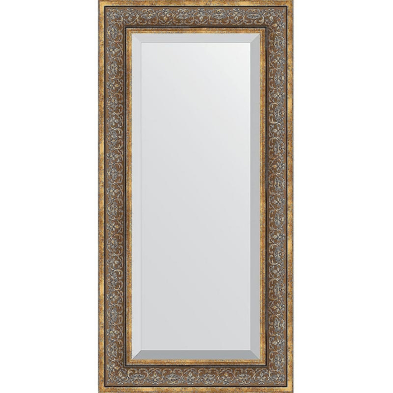 Зеркало Evoform Exclusive 119х59 BY 3500 с фацетом в багетной раме - Вензель бронзовый 101, купить, цена, заказать, магазин, доставка, скидка, промокод, купить, цена, заказать, магазин, доставка, скидка, промокод