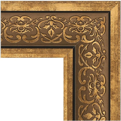 Зеркало Evoform Exclusive 119х59 BY 3500 с фацетом в багетной раме - Вензель бронзовый 101