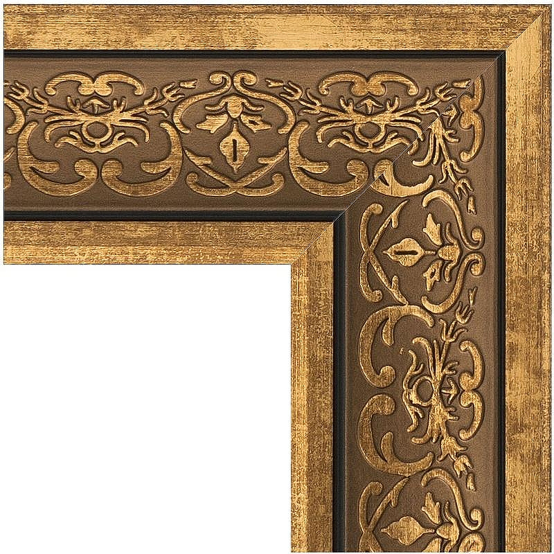 Зеркало Evoform Exclusive 119х59 BY 3500 с фацетом в багетной раме - Вензель бронзовый 101, купить, цена, заказать, магазин, доставка, скидка, промокод, купить, цена, заказать, магазин, доставка, скидка, промокод