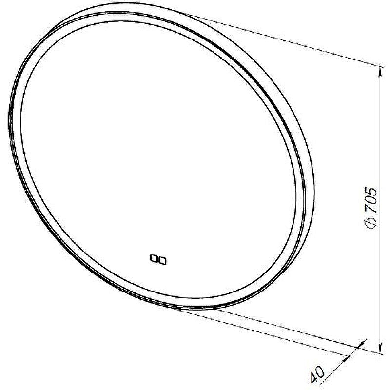 Зеркало Aquanet Тренд 70 316694 с подсветкой с сенсорным выключателем и подогревом, купить, цена, заказать, магазин, доставка, скидка, промокод, купить, цена, заказать, магазин, доставка, скидка, промокод