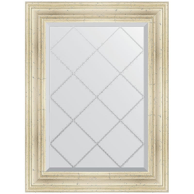 Зеркало Evoform Exclusive-G 91х69 BY 4117 с гравировкой в багетной раме - Травленое серебро 99