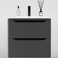 Тумба под раковину Style Line Марелла 70 Люкс Plus СС-00002409 подвесная Серый матовый антискрейтч, купить, цена, заказать, магазин, доставка, скидка, промокод, купить, цена, заказать, магазин, доставка, скидка, промокод