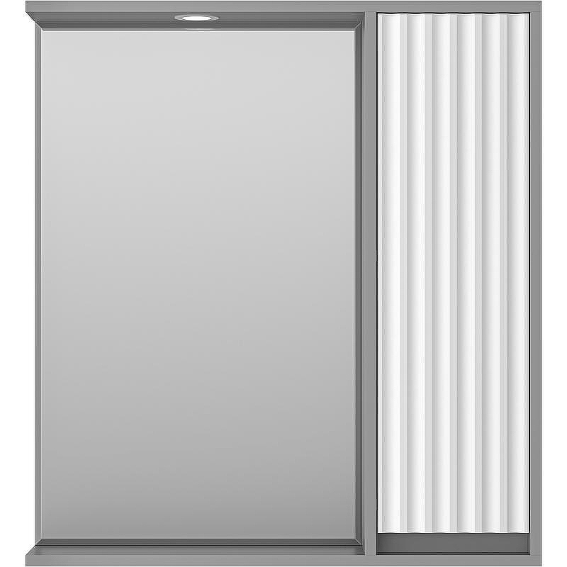 Зеркало со шкафом Brevita Balaton 75 R BAL-04075-01-01П с подсветкой Белое матовое Серое матовое, купить, цена, заказать, магазин, доставка, скидка, промокод, купить, цена, заказать, магазин, доставка, скидка, промокод