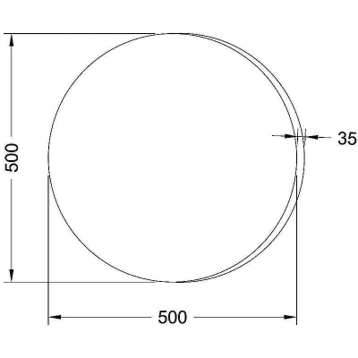 Зеркало SanVit Арт 50 zart50 с подсветкой с сенсорным выключателем и диммером