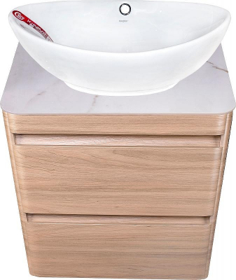 Тумба под раковину Style Line Атлантика Люкс Plus 60 СС-00002217 подвесная Ясень перламутр