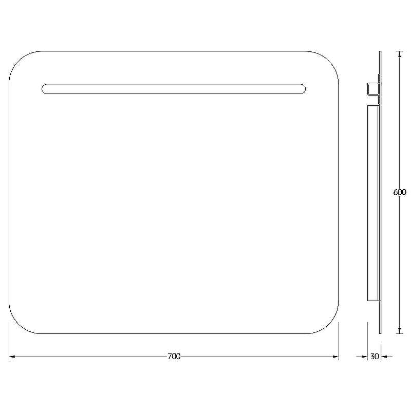 Зеркало Evoform Ledline 60x70 BY 2144 с подсветкой 5.5 W - без выключателя, купить, цена, заказать, магазин, доставка, скидка, промокод, купить, цена, заказать, магазин, доставка, скидка, промокод