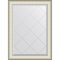 Зеркало Evoform Exclusive-G 102х74 BY 4569 с гравировкой в багетной раме - Белая кожа с хромом 78, купить, цена, заказать, магазин, доставка, скидка, промокод, купить, цена, заказать, магазин, доставка, скидка, промокод