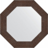 Зеркало Evoform Octagon 67х67 BY 3806 в багетной раме - Бронзовая лава 90, купить, цена, заказать, магазин, доставка, скидка, промокод, купить, цена, заказать, магазин, доставка, скидка, промокод