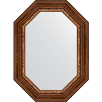 Зеркало Evoform Octagon 56x76 BY 7169 в багетной раме - Римская бронза 88, купить, цена, заказать, магазин, доставка, скидка, промокод, купить, цена, заказать, магазин, доставка, скидка, промокод