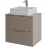 Тумба с раковиной Orange Line 60 Li-60TuLMDF+B04-405W подвесная Латте матовый, купить, цена, заказать, магазин, доставка, скидка, промокод, купить, цена, заказать, магазин, доставка, скидка, промокод