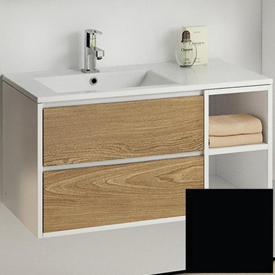 Тумба с раковиной SanVit Мэри-4 90 L kmery904 в цвете Ral подвесная Черный глянец