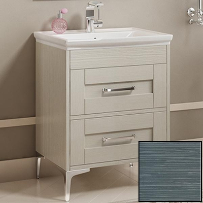 Тумба с раковиной SanVit Прованс 60 kprov060 с фактурой под дерево Шелк Сталь