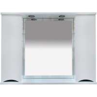 Зеркало со шкафом Misty Элвис 105 П-Элв-01105-011 с подсветкой Белое глянцевое, купить, цена, заказать, магазин, доставка, скидка, промокод, купить, цена, заказать, магазин, доставка, скидка, промокод