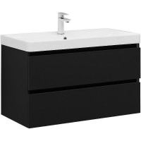 Тумба под раковину Aquanet Вега 2.0 90 337956 подвесная Черная матовая, купить, цена, заказать, магазин, доставка, скидка, промокод, купить, цена, заказать, магазин, доставка, скидка, промокод