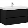 Тумба под раковину Aquanet Вега 2.0 90 337956 подвесная Черная матовая, купить, цена, заказать, магазин, доставка, скидка, промокод, купить, цена, заказать, магазин, доставка, скидка, промокод