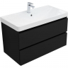 Тумба под раковину Aquanet Вега 2.0 90 337956 подвесная Черная матовая, купить, цена, заказать, магазин, доставка, скидка, промокод, купить, цена, заказать, магазин, доставка, скидка, промокод