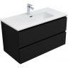 Тумба под раковину Aquanet Вега 2.0 90 337956 подвесная Черная матовая, купить, цена, заказать, магазин, доставка, скидка, промокод, купить, цена, заказать, магазин, доставка, скидка, промокод