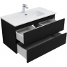 Тумба под раковину Aquanet Вега 2.0 90 337956 подвесная Черная матовая, купить, цена, заказать, магазин, доставка, скидка, промокод, купить, цена, заказать, магазин, доставка, скидка, промокод