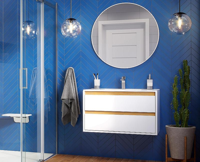 Тумба под раковину Excellent Tuto 60 MLEX.0103.600.WHBL подвесная Белый Дуб, купить, цена, заказать, магазин, доставка, скидка, промокод, купить, цена, заказать, магазин, доставка, скидка, промокод