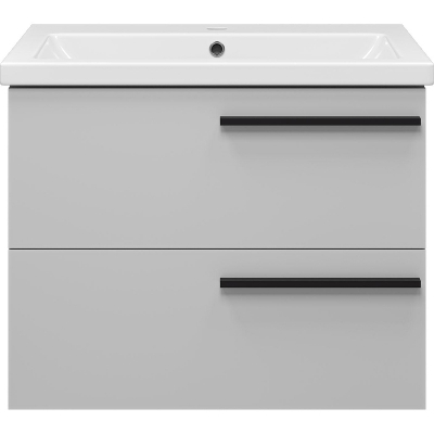 Тумба с раковиной Misty Ненси 70 УТ000015683 подвесная Серая матовая