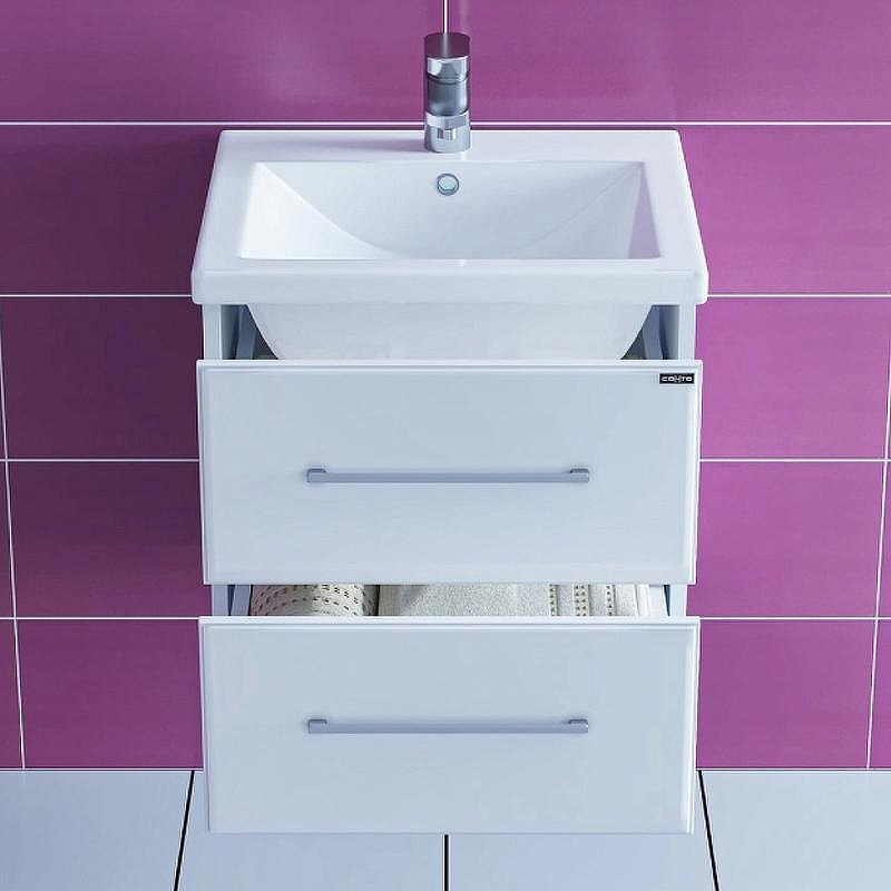 Тумба под раковину СанТа Омега 50 207035 подвесная Белая, купить, цена, заказать, магазин, доставка, скидка, промокод, купить, цена, заказать, магазин, доставка, скидка, промокод