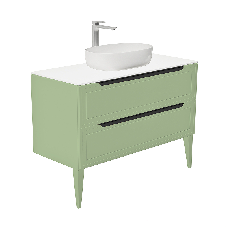 Тумба под раковину ЗОВ Севилья 100 S100F-KPW цвет Фисташковый, купить, цена, заказать, магазин, доставка, скидка, промокод, купить, цена, заказать, магазин, доставка, скидка, промокод