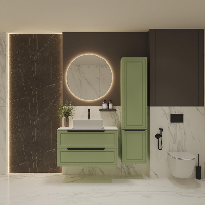 Тумба под раковину ЗОВ Севилья 100 S100F-KPW цвет Фисташковый