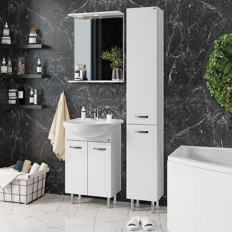 Зеркало Onika Коралл 50 205023 с подсветкой цвет Белый, купить, цена, заказать, магазин, доставка, скидка, промокод, купить, цена, заказать, магазин, доставка, скидка, промокод