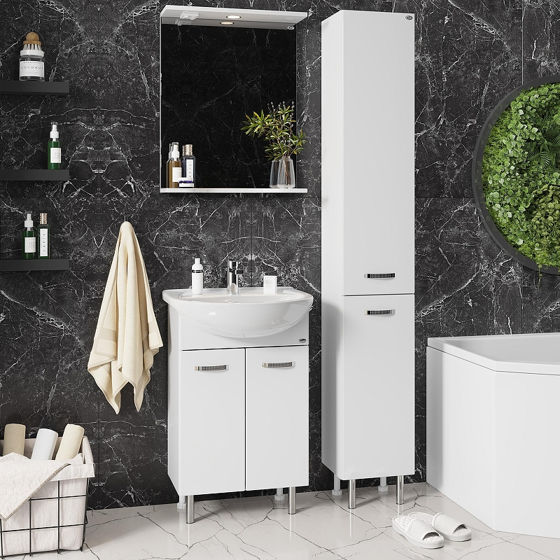 Зеркало Onika Коралл 50 205023 с подсветкой цвет Белый, купить, цена, заказать, магазин, доставка, скидка, промокод, купить, цена, заказать, магазин, доставка, скидка, промокод