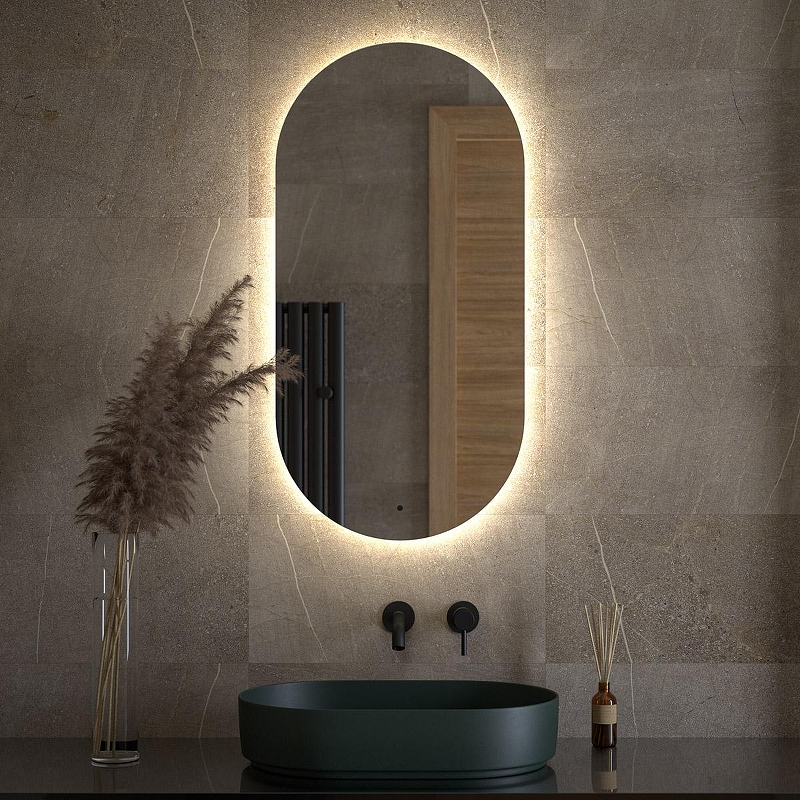 Зеркало Defesto Opti 50х100 DF 2904R с подсветкой 26W-4500K/ИК - выключатель/Нейтральный белый свет, купить, цена, заказать, магазин, доставка, скидка, промокод, купить, цена, заказать, магазин, доставка, скидка, промокод