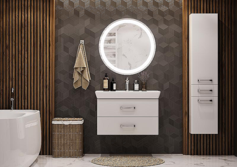 Зеркало Aquaton Анелло 75 1A260702AK010 с подсветкой с сенсорным выключателем и подогревом, купить, цена, заказать, магазин, доставка, скидка, промокод, купить, цена, заказать, магазин, доставка, скидка, промокод