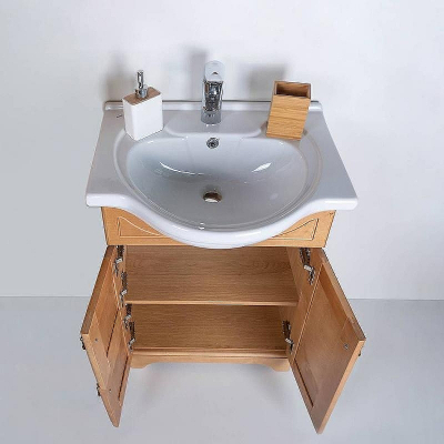 Тумба с раковиной Orange Classic 60 F7-60TU2+RA Тик