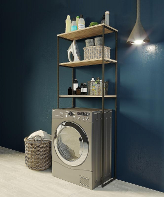 Стеллаж 1MarKa Grunge Loft 65 Ц0000005440 над стиральной машиной Дуб вотан