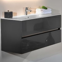 Тумба под раковину Boheme Armadi Art Vallessi 100 837-100-A glossy подвесная Антрацит глянец, купить, цена, заказать, магазин, доставка, скидка, промокод, купить, цена, заказать, магазин, доставка, скидка, промокод