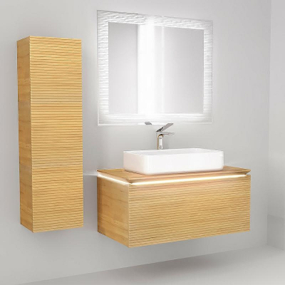 Зеркало Jorno Karat 100 Kar.02.100/P/W с подсветкой с бесконтактным выключателем