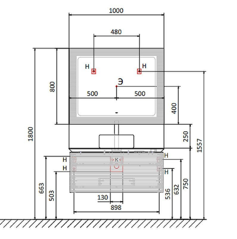 Зеркало Jorno Karat 100 Kar.02.100/P/W с подсветкой с бесконтактным выключателем, купить, цена, заказать, магазин, доставка, скидка, промокод, купить, цена, заказать, магазин, доставка, скидка, промокод